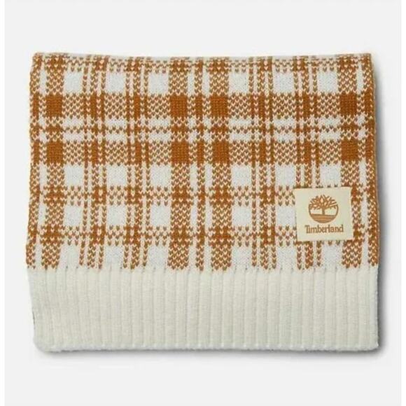 Timberland Long Rectangular Cozy Plaid Scarf NWT OS Cabincore Washable Gorpcore - Picture 4 of 6